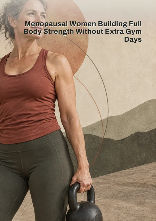 Cover of the ebook Menopausal Women Building Full Body Strength Without Extra Gym Days.